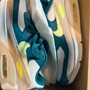 Kids Teal and Yellow Sneakers